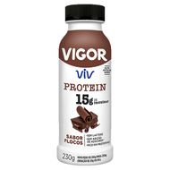 Iogurte Desnatado Flocos Zero Lactose Vigor Viv Protein Frasco 230g