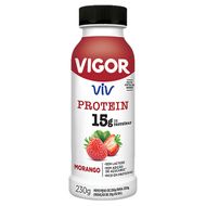 Iogurte Desnatado Morango Zero Lactose Vigor Viv Protein Frasco 230g
