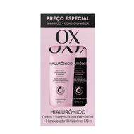 Kit Shampoo 200ml + Condicionador 170ml OX Cosméticos Hialurônico