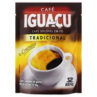 Café Solúvel em Pó Tradicional Iguaçu Sachê 50g Refil
