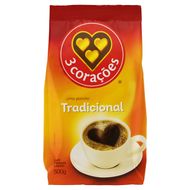 Café Torrado e Moído Tradicional 3 Corações Pacote 500g