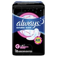 Absorvente com Abas Suave Always Noturno Grande Pacote 8 Unidades