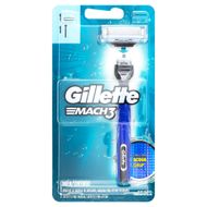 Aparelho Recarregável e Carga para Barbear Gillette Mach3