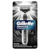 Aparelho Recarregável e Carga para Barbear Gillette Mach3 Carbono