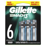 Carga de Aparelho para Barbear Gillette Mach3 Leve 6 Pague 5 Unidades