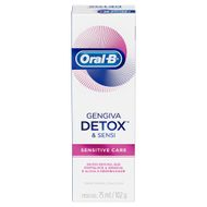 Creme Dental Sensitive Care Oral-B Gengiva Detox Caixa 102g