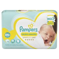 Fraldas Pampers Premium Care Recém Nascido RN+ 36 Unidades