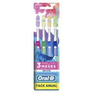Escova Dental Macia 35 Oral-B Indicator Color Collection 4 Unidades