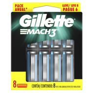 Carga de Aparelho para Barbear Gillette Mach3 Leve 8 Pague 6 Unidades