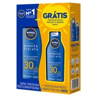 Kit Protetor Solar FPS 30 Nivea Sun Protect & Hidrata 200ml Grátis Protetor Solar FPS 30 100ml