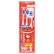 Escova Dental Macia Colgate Classic Clean Cabeça Normal 3 Unidades