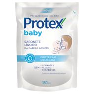 Sabonete Líquido da Cabeça aos Pés Protex Baby Proteção Delicada Sachê 180ml Refil