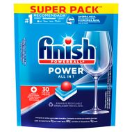 Detergente Tablete para Máquina de Lavar Louças Finish Powerball All In 1 Sachê 480g 30 Unidades Embalagem Econômica