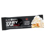 Barra de Proteína Ganache de Chocolate Branco Zero Lactose Black Skull Whey Bar Gourmet Pacote 45g