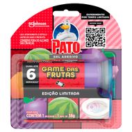 detergente sanitario gel adesivo com aplicador game das frutas pato 38g refil
