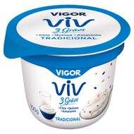 Iogurte Integral Tradicional Vigor Viv 3 Grãos Pote 100g