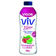 Iogurte Líquido Vigor Viv 3 Grãos Framboesa e Limão 800g