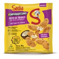 Empanado de frango peito em tiras Sadia empanadíssimo pacote 400g