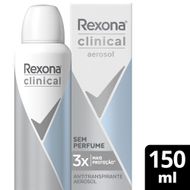 Antitranspirante Aerossol Rexona Clinical Sem perfume 150ml