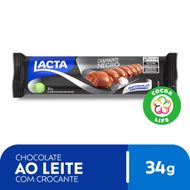 Chocolate Lacta ao leite Diamante Negro 34g