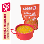 Marmita Liv Up Congelada, Abobora com Carne Desfiada, 350g