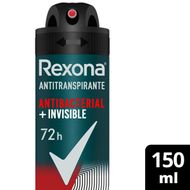 Desodorante Rexona Men Antibacterial + Invisible 150ml