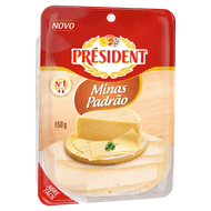 Queijo Président Minas Fatiado 150g