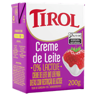 Creme de Leite Tirol sem Lactose 200ml