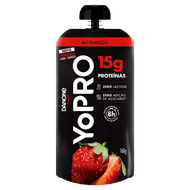 Iogurte Danone Yopro Morango Zero Lactose 160g