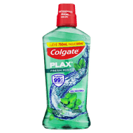 Enxaguante Bucal Zero Álcool Fresh Mint Colgate Plax Frasco Leve 750ml Pague 500ml