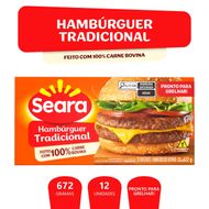 Hambúrguer Bovino Seara 672g