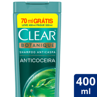 Shampoo Anticaspa Clear Botanique Anticoceira Leve 400ml Pague 330ml