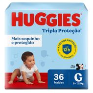 Fralda Descartável Infantil Huggies Tripla Proteção G Pacote 36 Unidades