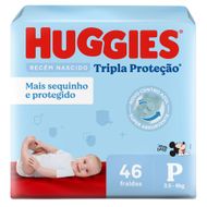 Fralda Huggies Infantil Tripla Proteção P 46 Unidades