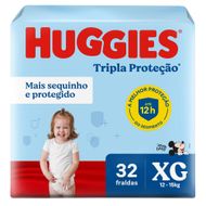 Fralda Descartável Infantil Huggies Tripla Proteção XG Pacote 32 Unidades