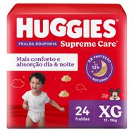 Fralda Descartável Infantil Roupinha Huggies Supreme Care XG Pacote 24 Unidades