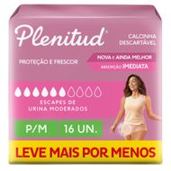 Roupa Íntima Descartável Plenitud Femme P/M Pacote 16 Unidades Leve Mais Pague Menos