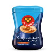 Cappuccino Solúvel Zero Lactose 3 Corações Balance Pote 180g