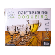 Jogo Pratic Casa Taça e Jarra Coqueiro 7 Peças Un