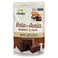 Mistura para Bolo Vitalin Aveia e Amaranto com Cacau sem Glúten 300g