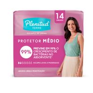 Protetor Diário sem Abas para Escapes de Urina Plenitud Femme Médio Pacote 14 Unidades