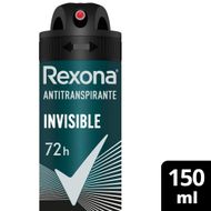 Antitranspirante Aerossol Rexona  Invisible  Men 150ml