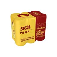 Cerveja Skol Pilsen Lata 310ml com 6un
