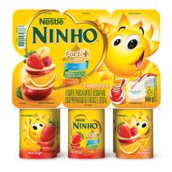 Nestlé Ninho® Iogurte Polpa de Morango, Salada de Frutas e Maçã e Banana 540G com 6 unidades