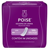 Protetor Diário sem Abas para Escapes de Urina Poise Longo Pacote 14 Unidades