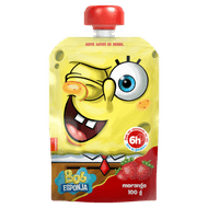 Iogurte Parcialmente Desnatado Morango Bob Esponja Elegê Squeeze 100g