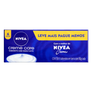 Pack Sabonete Barra Hidratante Nivea Creme Care Caixa 6 Unidades 90g Cada Leve Mais Pague Menos