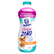 Iogurte Desnatado Mamão Zero Lactose Batavo Pense Zero Garrafa 1,15kg Embalagem Econômica