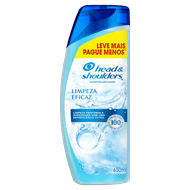 Shampoo Anticaspa Head & Shoulders Limpeza Eficaz Frasco 650ml Leve Mais Pague Menos