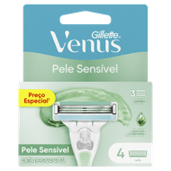 Carga de Aparelho para Depilar Pele Sensível Gillette Venus 4 Unidades